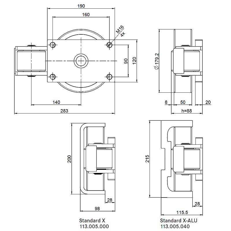 ROULEMENT COMBINÉ EN VULKOLLAN V 1792 AP  REF. WINKEL 231.046.000